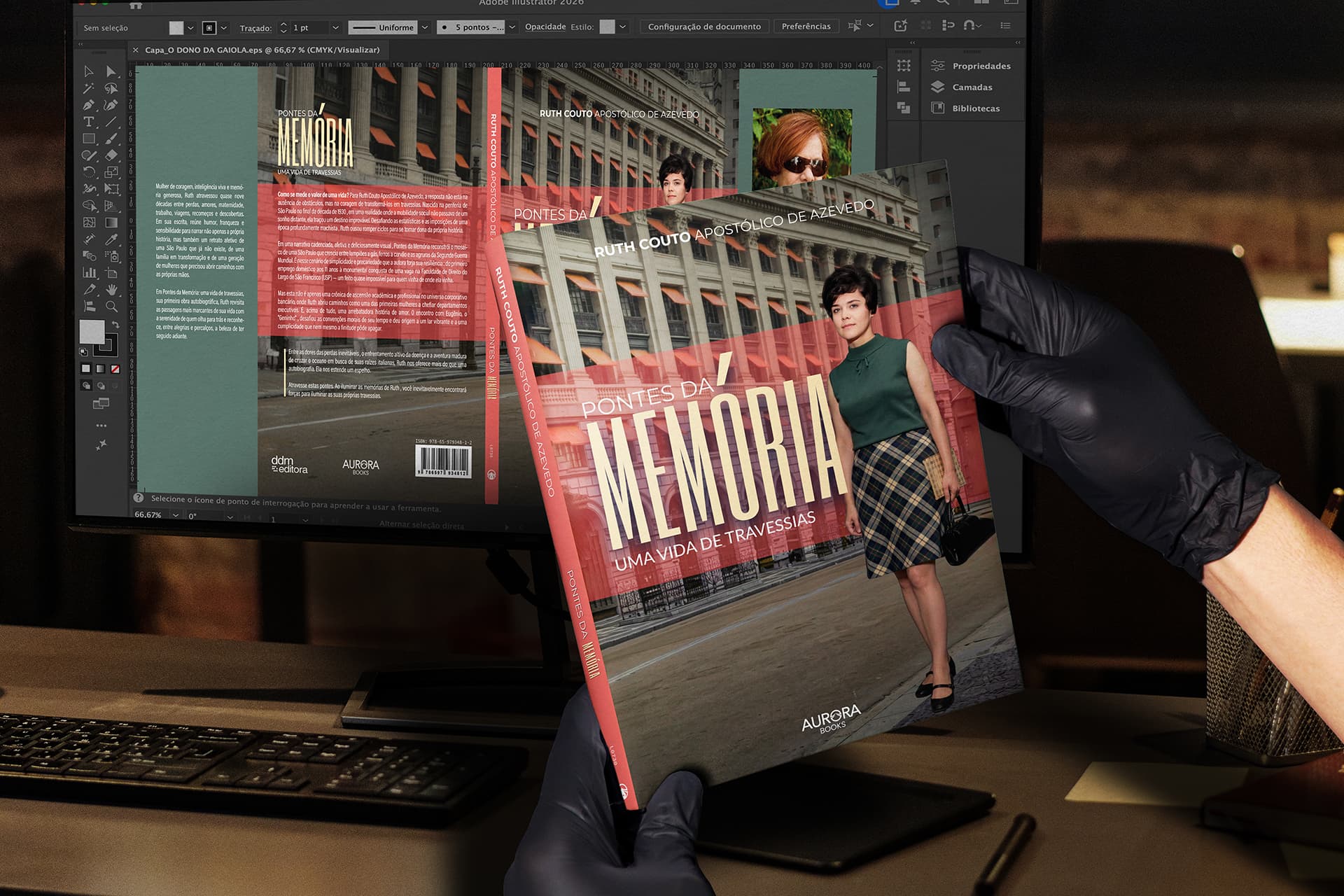 Bastidores editoriais da DDM: revisão da capa de um livro em produção